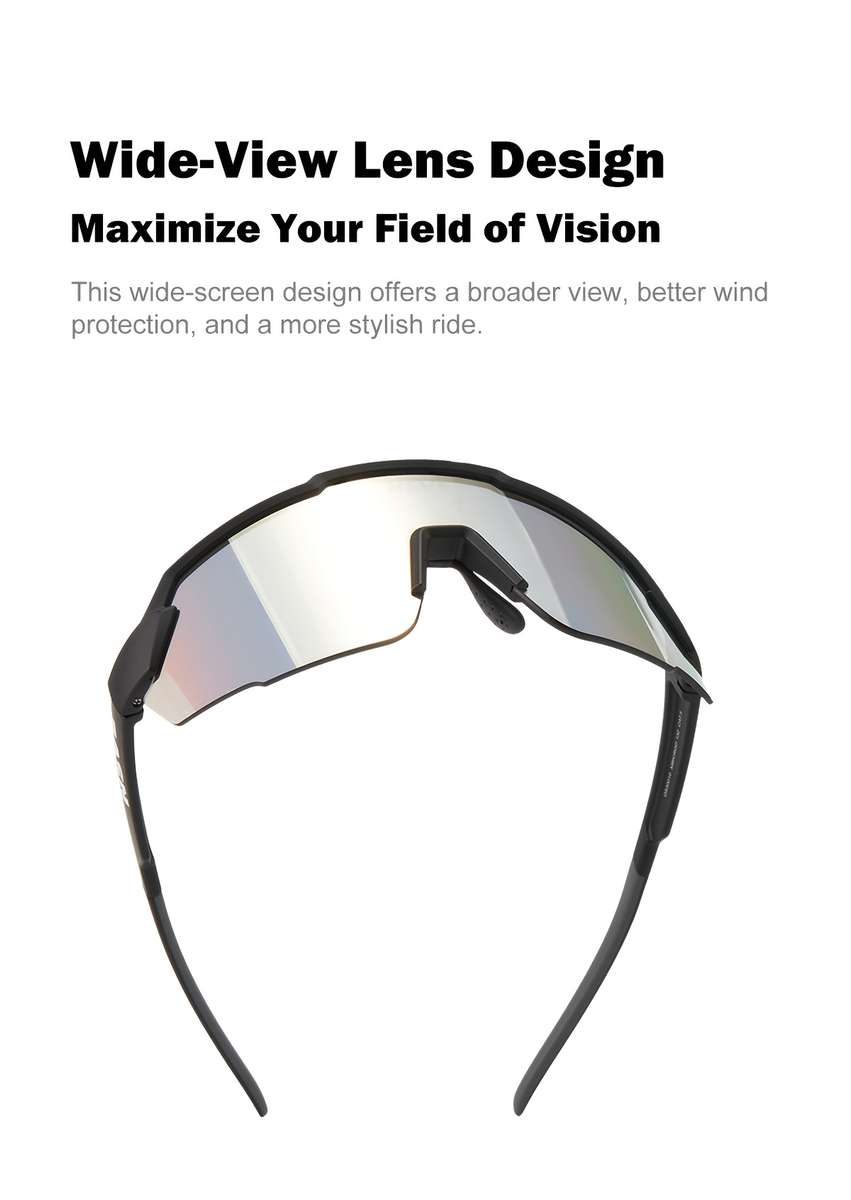Cycling Glasses Model Nsve Matte Black Frame Rose Golden Lens