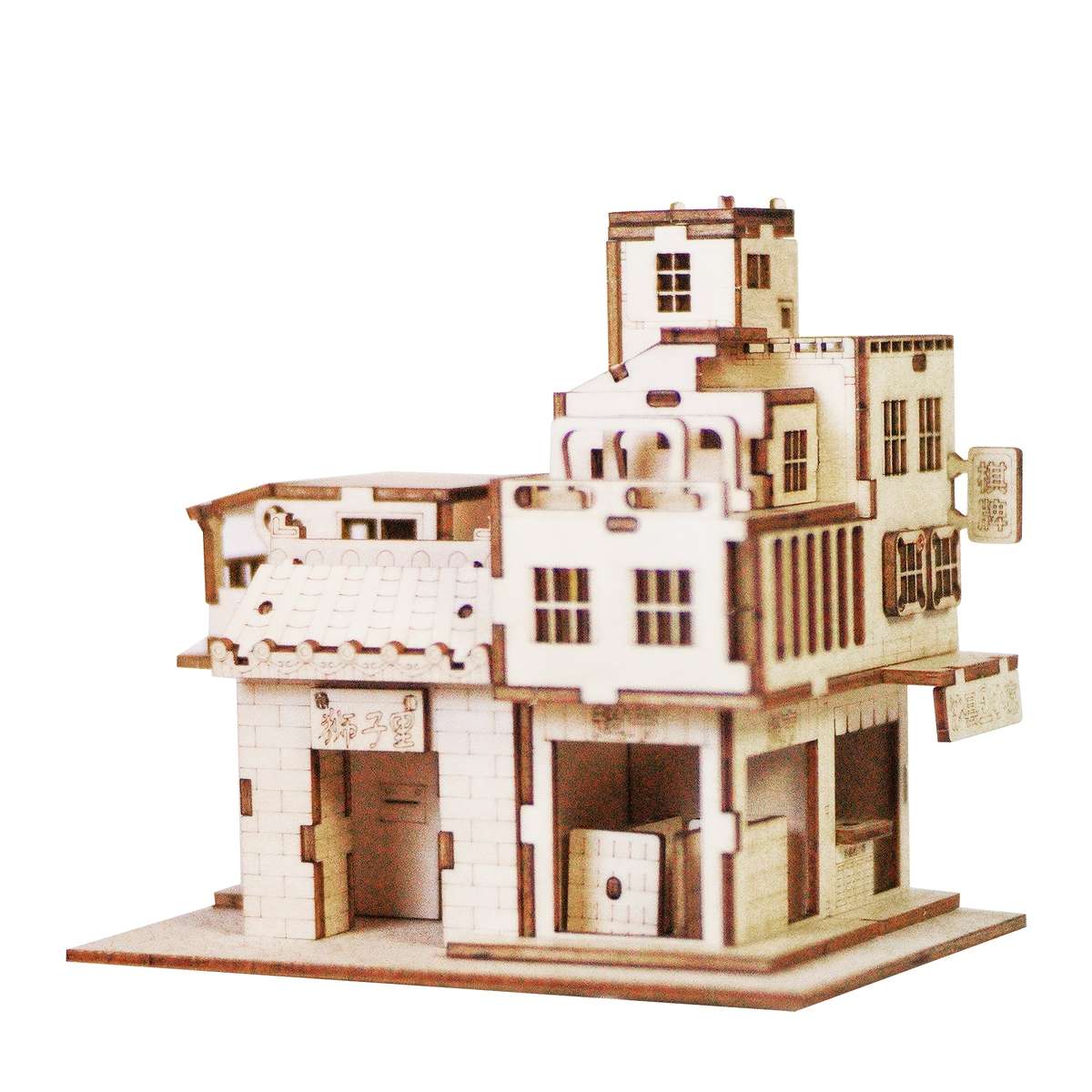 3D Building Model Puzzle Set Items Southern Cabin