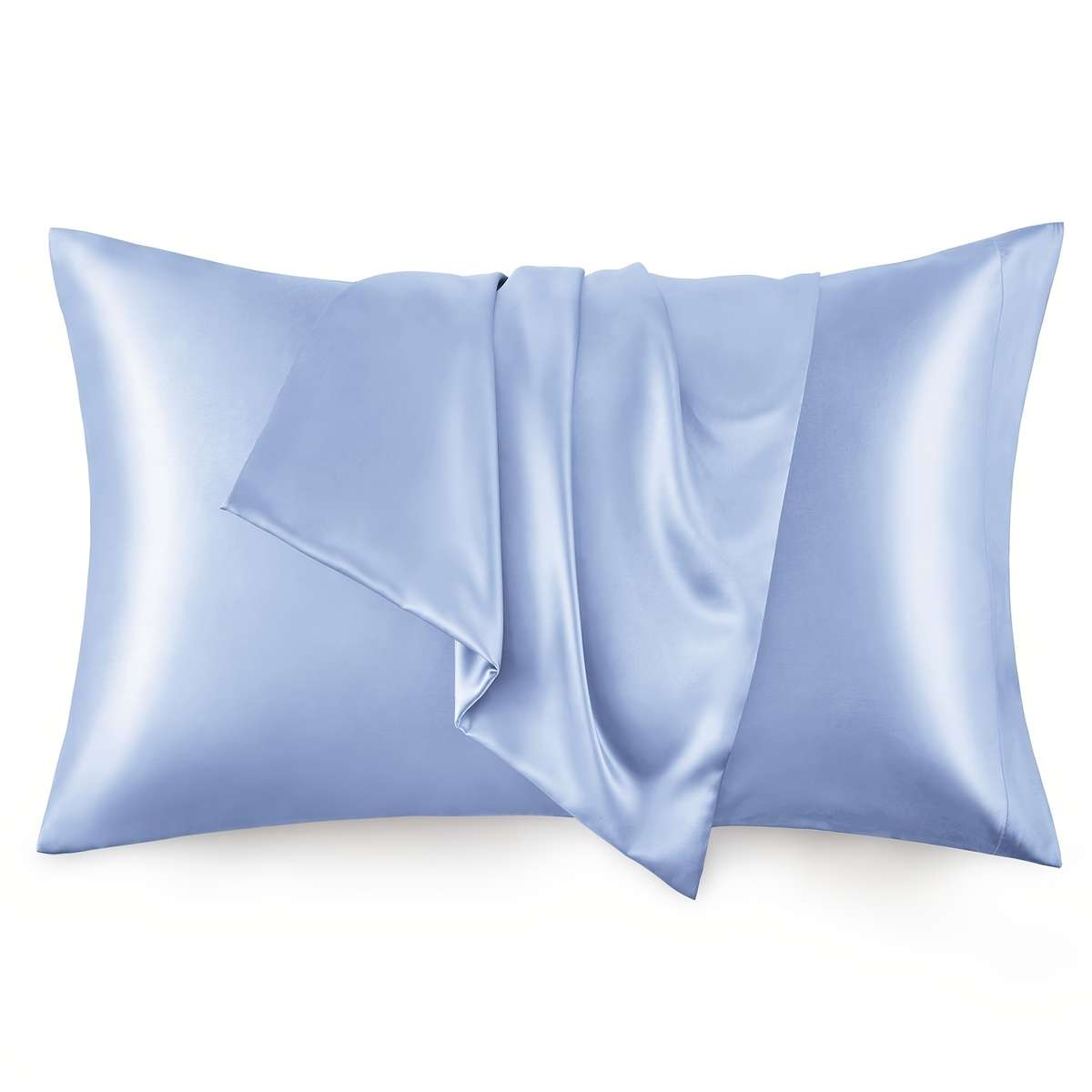 Satin Pillowcase Color Light Blue Size40Cm*80Cm