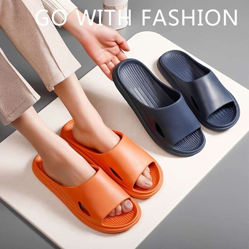 Men Slippers Summer Style Orange Size Uk 6.5 To 7