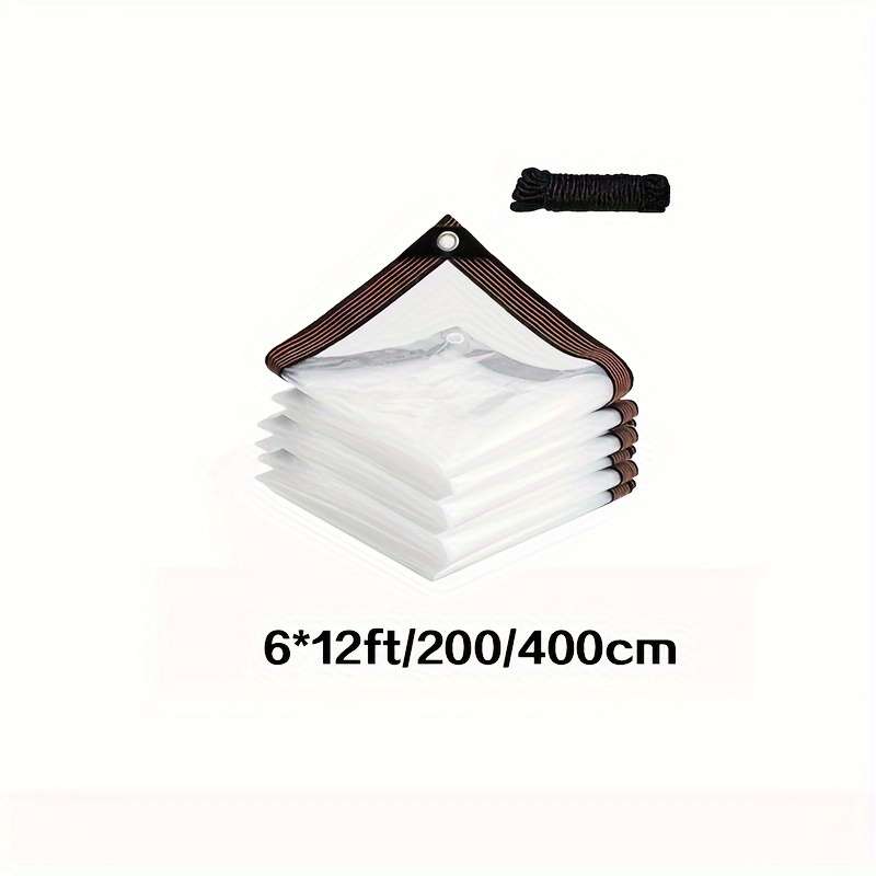 Transparent Rainproof Fabric Size 6*12Ft200400Cm
