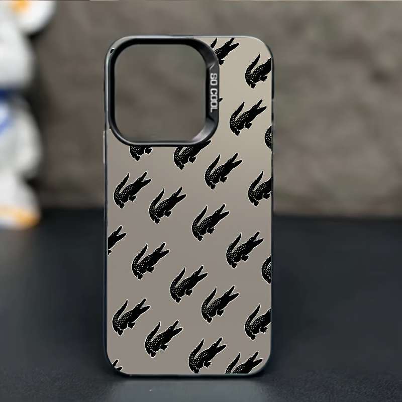 1Pc Mixed Color  For iPhone 15 Plus Crocodile Pattern Phone Case