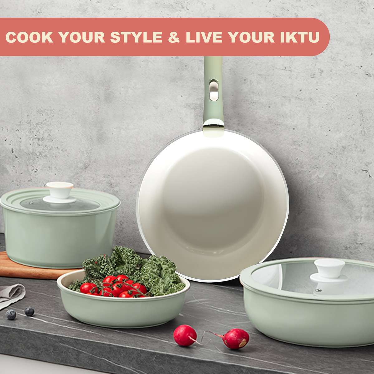 11Pcs Classic Deep Frying Pan Set