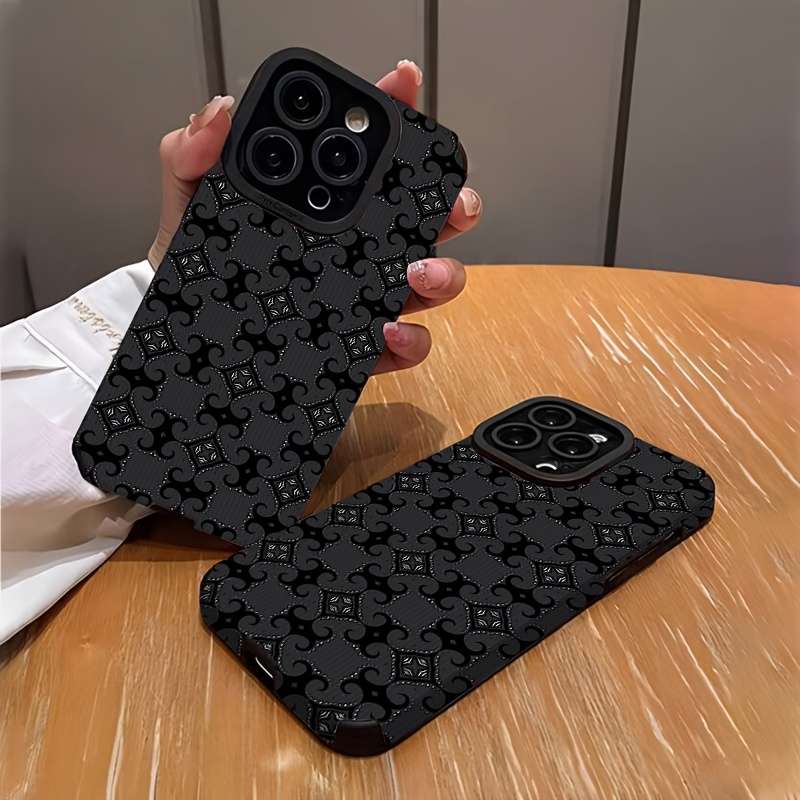 1Pc Mixed Color  For iPhone 11 Pro Retro Texture Pattern Phone Case
