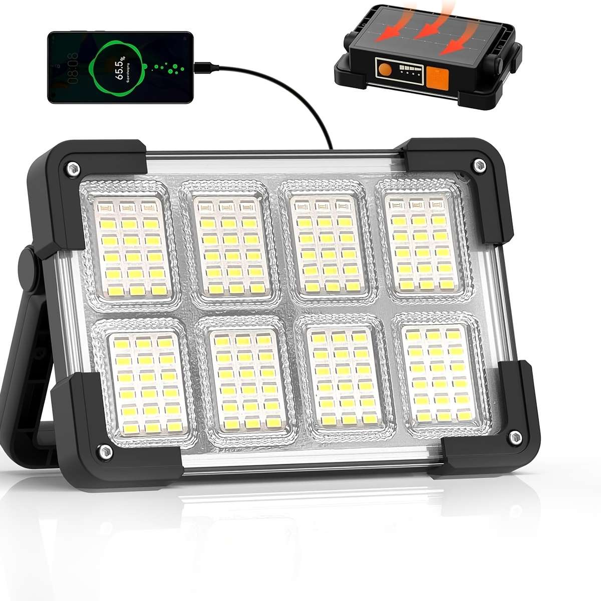 Solar Emergency Lights Color Black