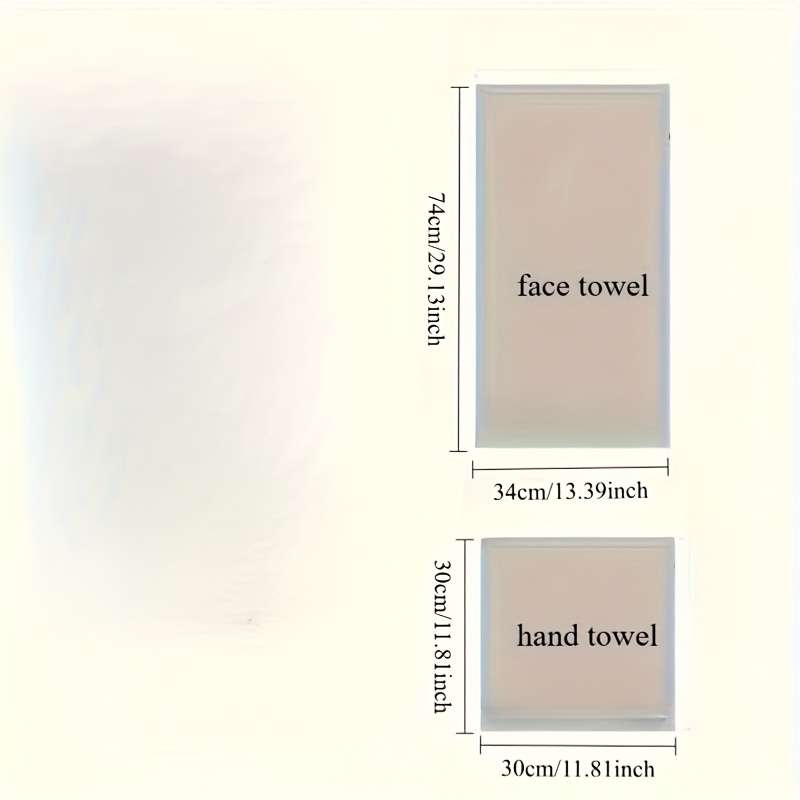 Towel Color White 1 Face Towel  1 Hand Towel Quantity2Pcs