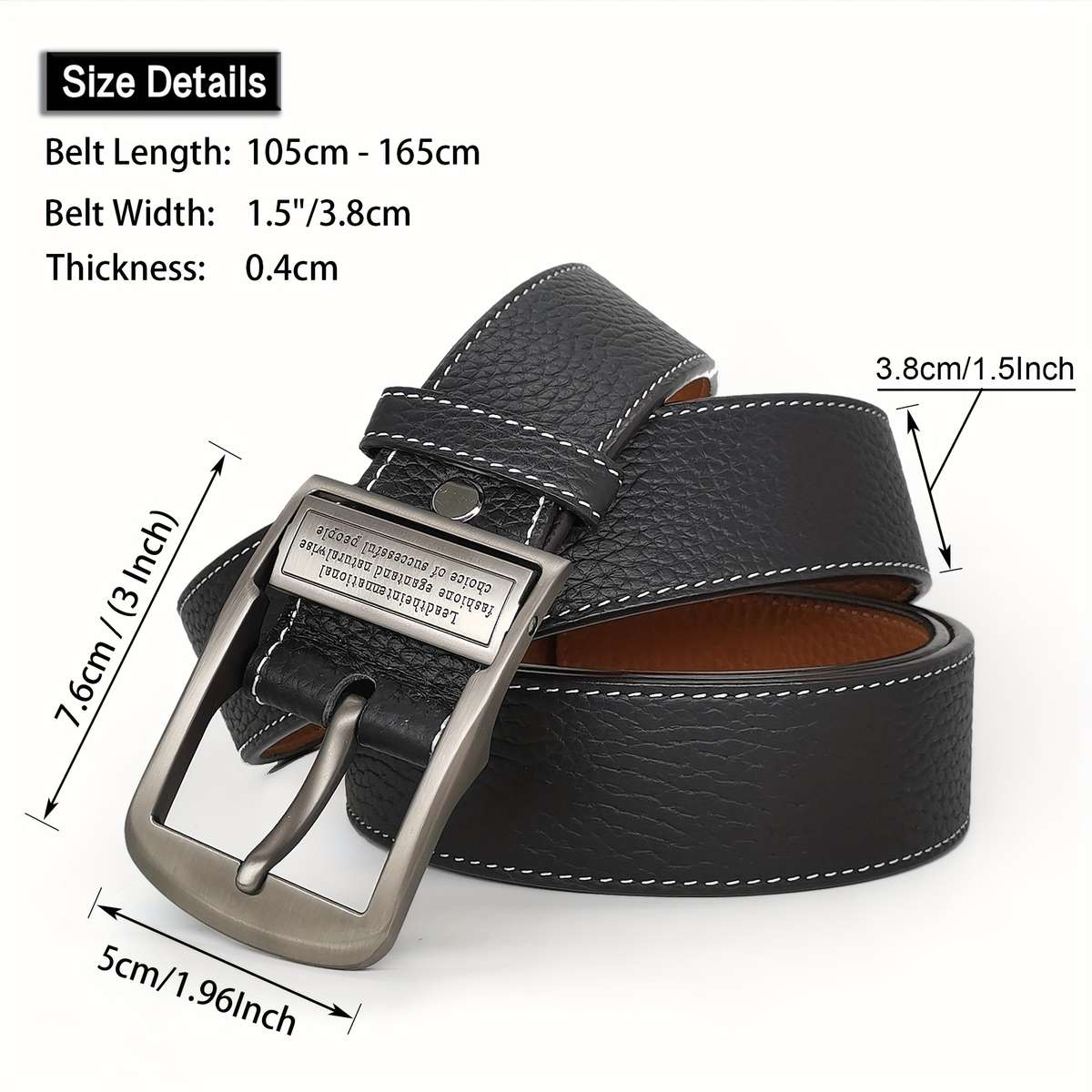 Belt Color Black 2 Size 145Cm 57In