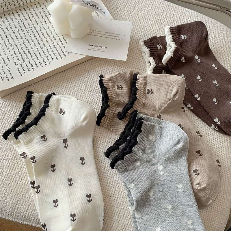 Women S Socks Color 5Pairs Mixed Colors Size Onesize