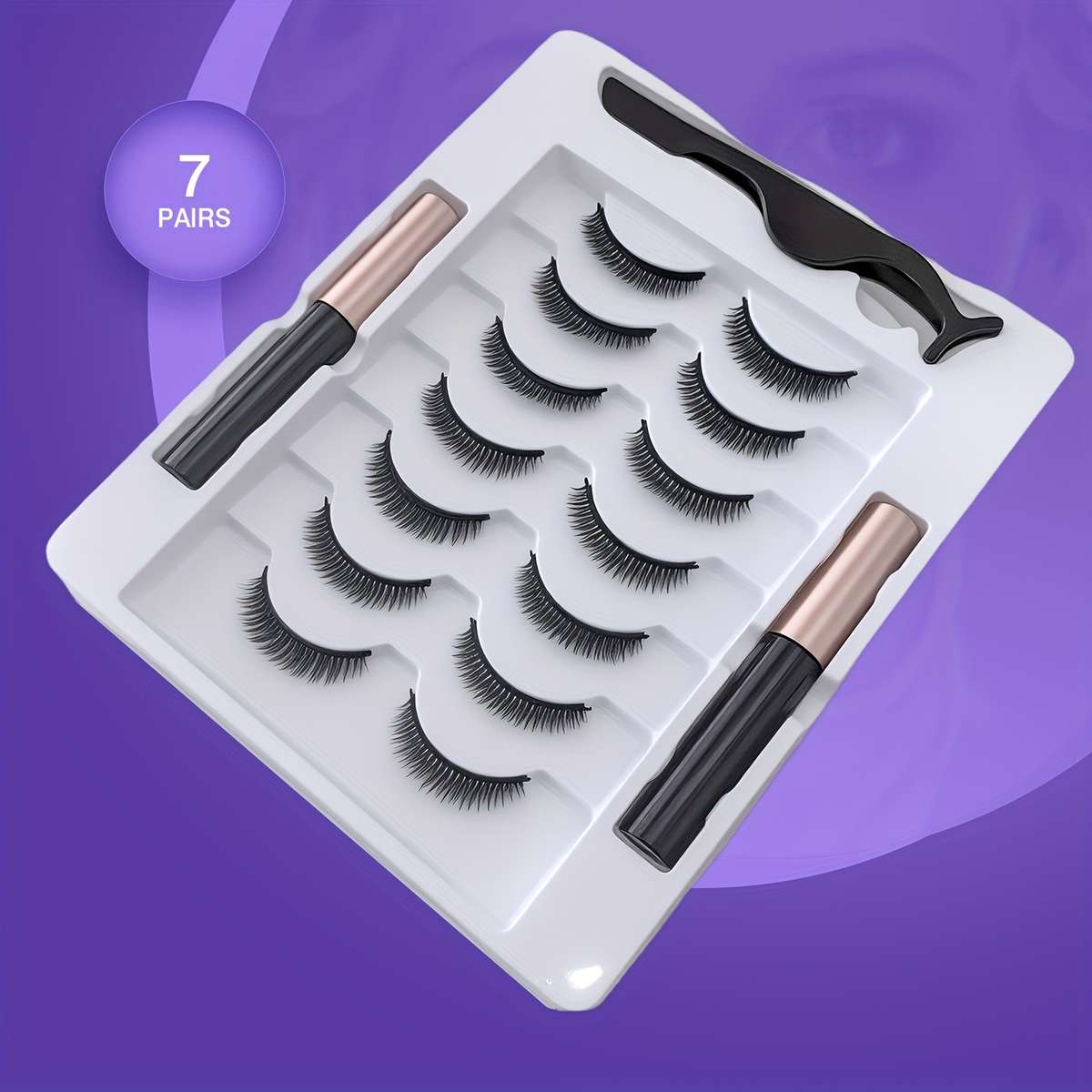 10 Pairs D Curl Cluster Lashes Color Black Quantity 7 Pairs