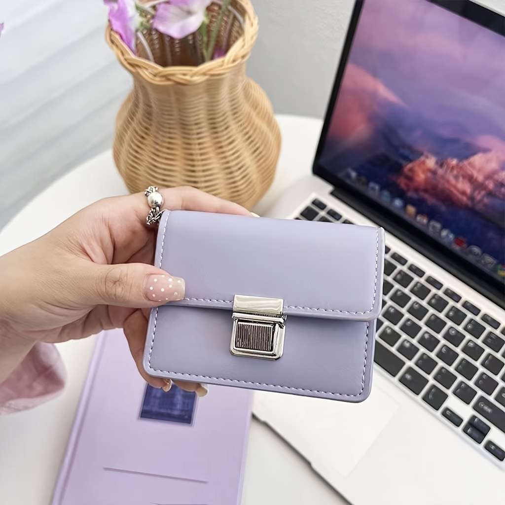 Mini Simple Student Wallet Flip Style Money Clip Fresh Portable Card Holder