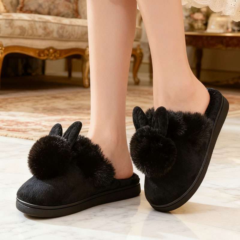 Cotton Slippers Color Grey Sizeuk 6.5-7