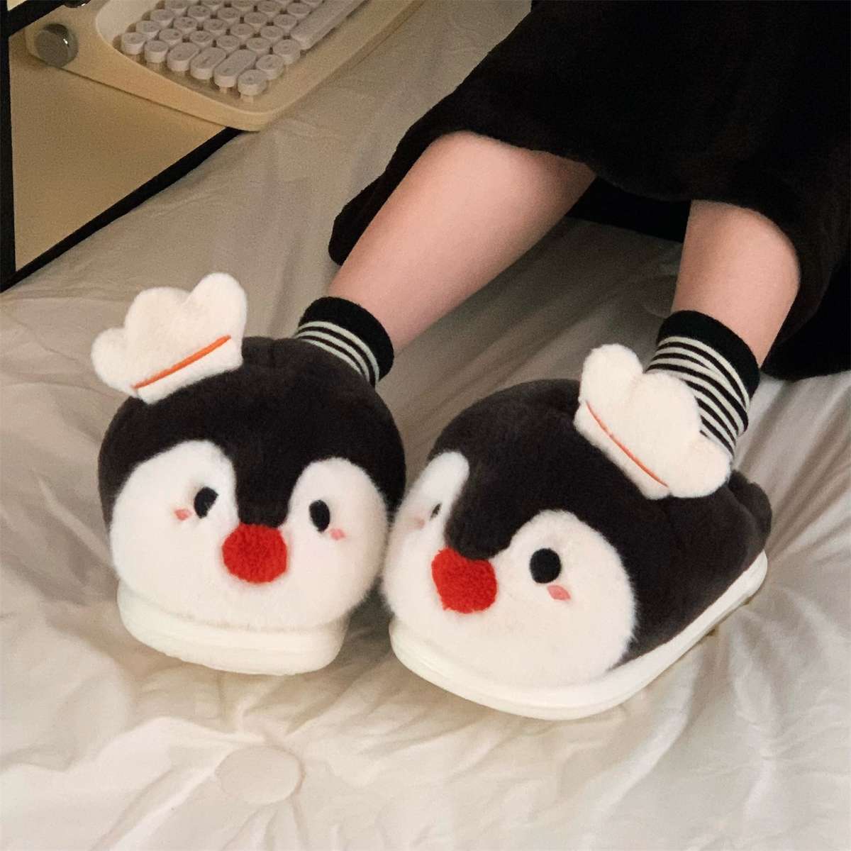 Cotton Slippers Color Dark Gray Sizeuk 7-7.5 Big Kid
