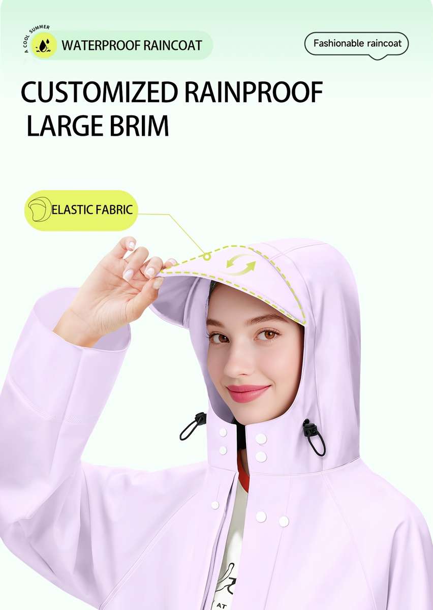 Raincoat Light Purple Size Asian M