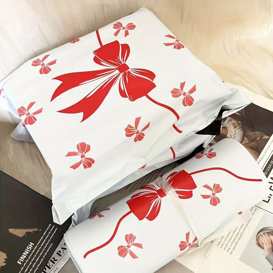 Christmas Gift Boxes Color White Bow Size 38X 52Cm