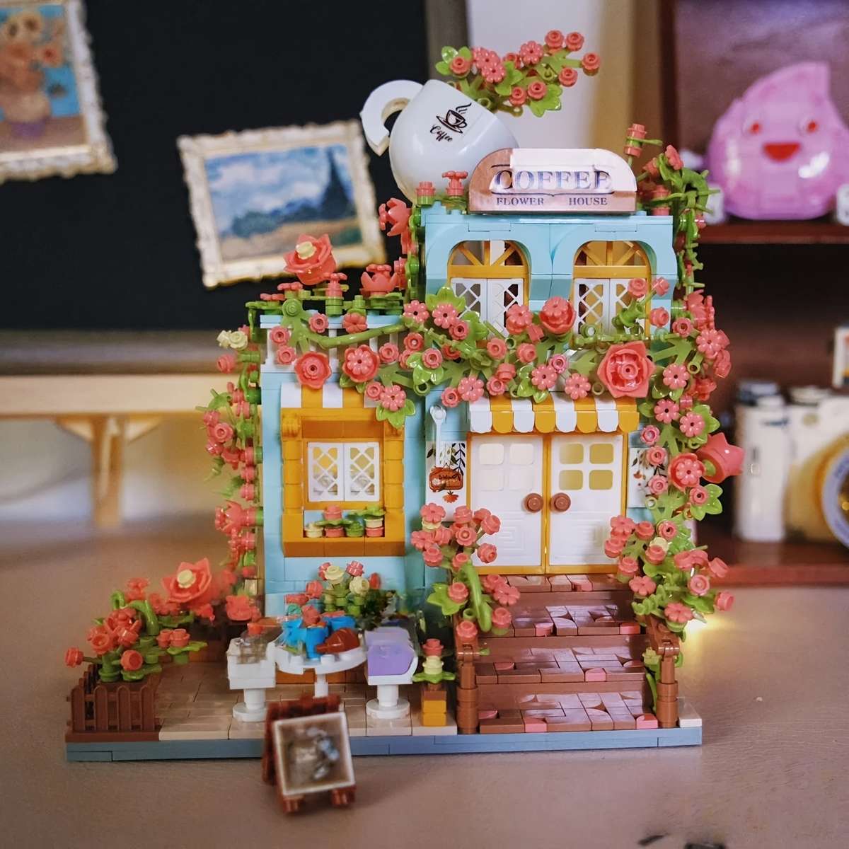 Building Toy Architectural Model Toy Set Model Romantic Florist