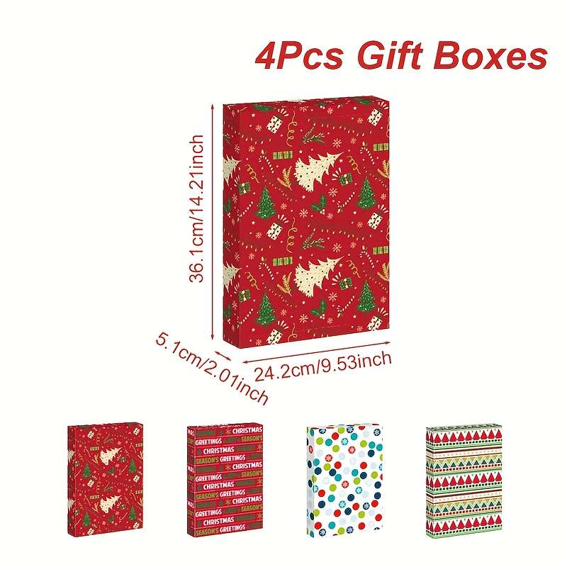 Christmas Gift Boxes Quantity 4Pcs