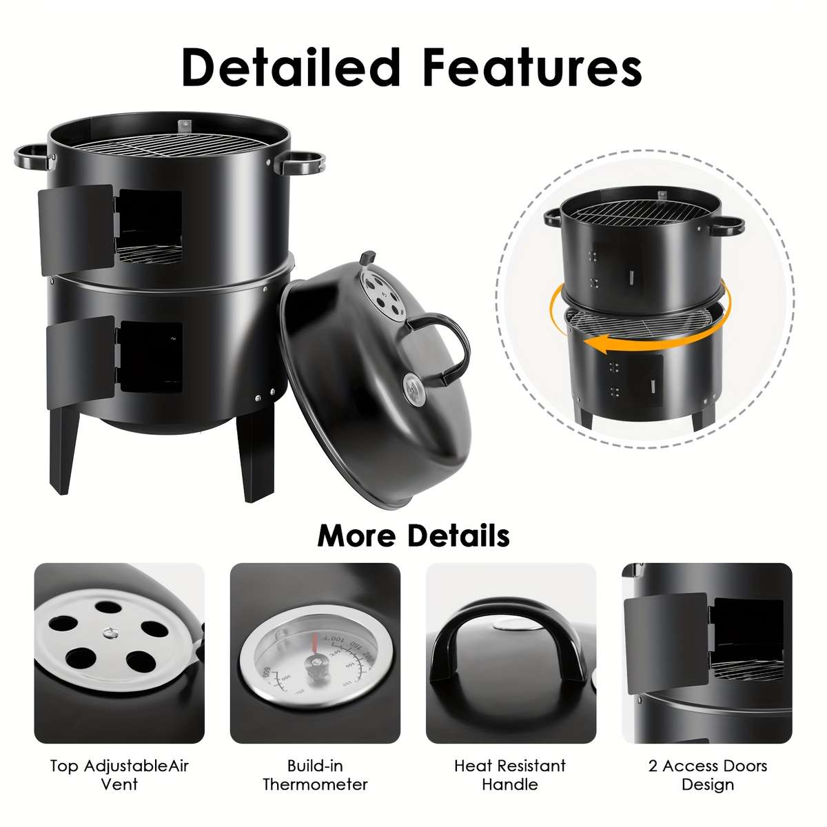 Barbecue Grill Color Black