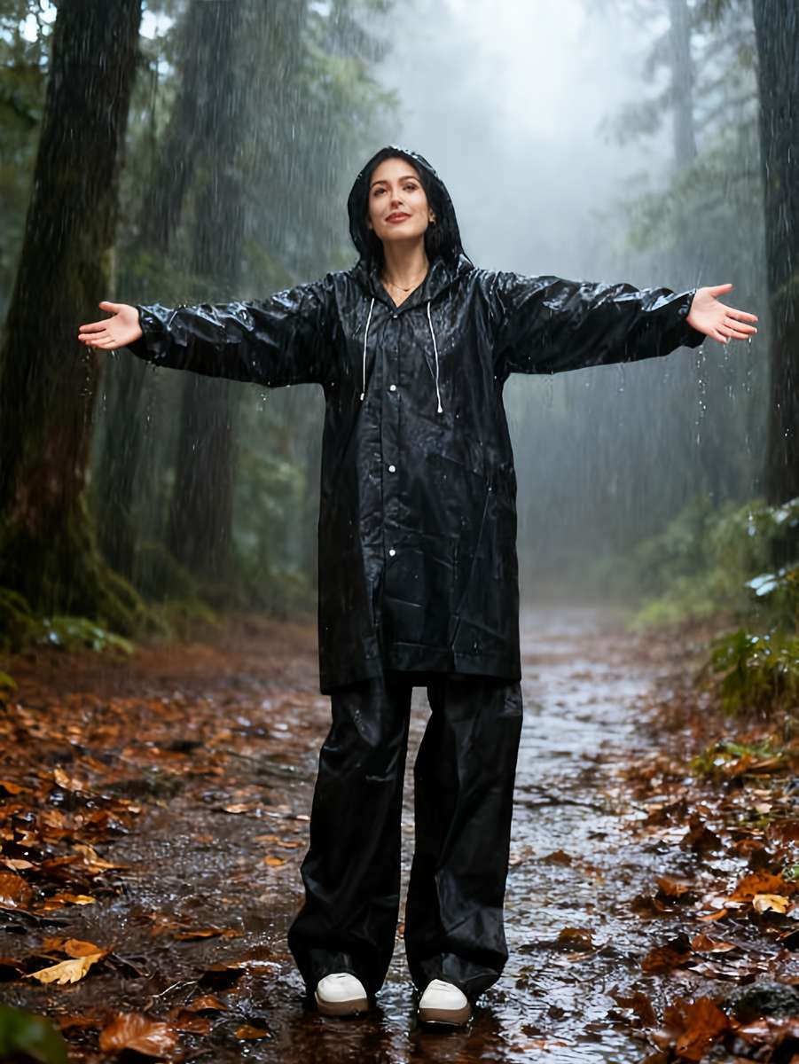 Raincoat Dark Gray Size Asian Onesize