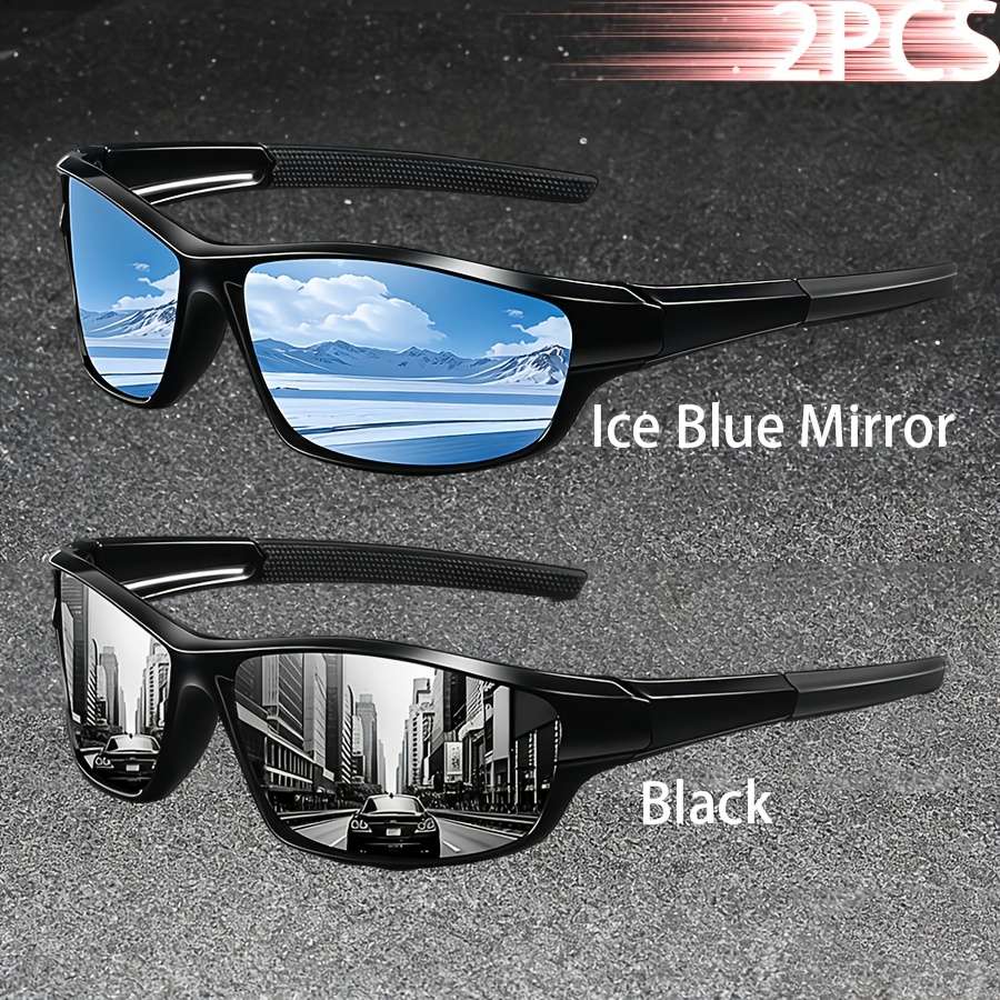 Cycling Glasses Color 2Pcs Greenmirror Clearblack