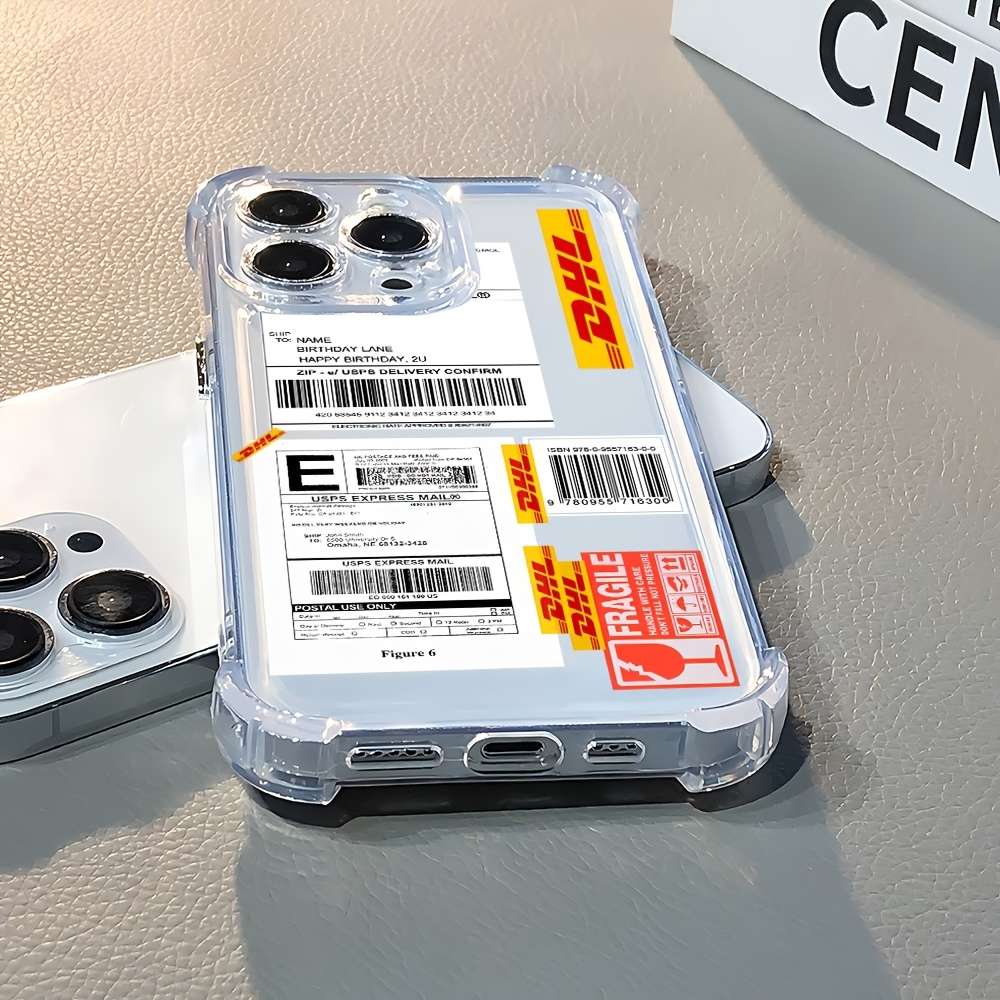 1Pc Mixed Color For iPhone 14 Plus Express Company Label Phone Case