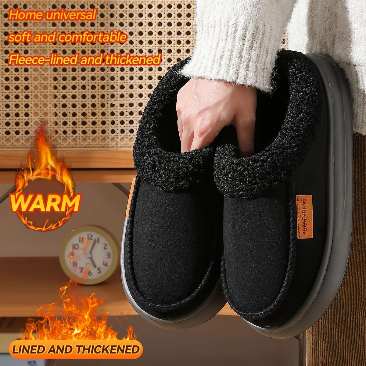 Cotton Slippers Color Grey Sizeuk 6.5-7