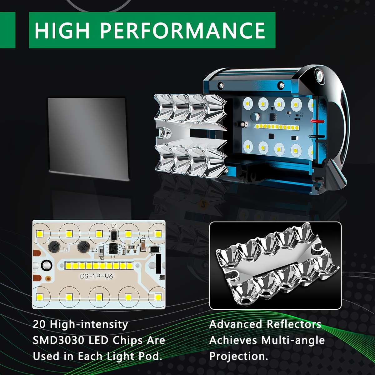 Car Lights Model 2Pcs 10.16Cm Lamp