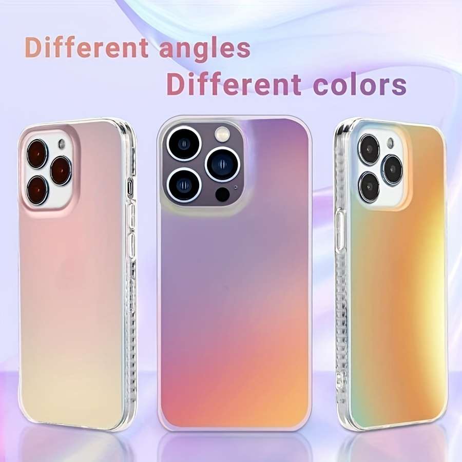 1Pc Mixed Color  For iPhone 14 Pro Max Stylish Laser Matte Phone Case