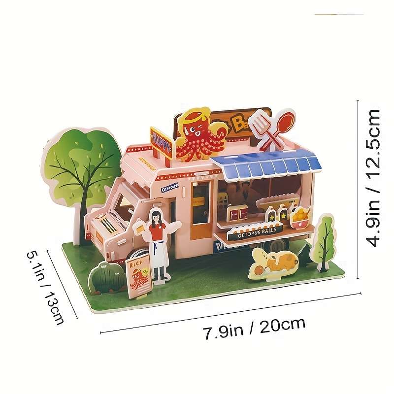 Building Toy Architectural Model Toy Set Style Christmas Dessert Shop