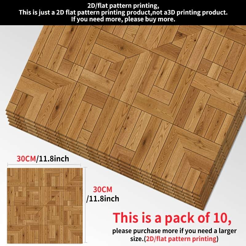 Self Adhesive Floor Stickers 11.8Inchx11.8Inch30X30Cm