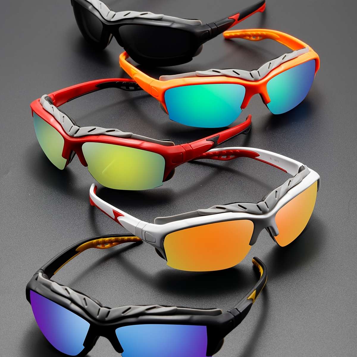 Cycling Glasses Color 2Pc Red Golden  White Orange