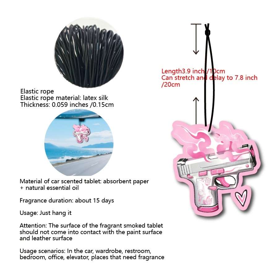 Car Interior Decor Color Pink 2Pcs