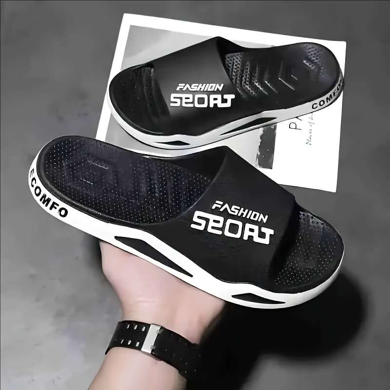 Men Slippers Summer Style Blue Size Uk 7.5