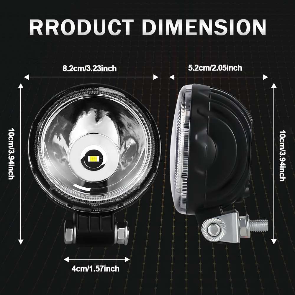 Car Lights Quantity 2Pcs White Spotlight