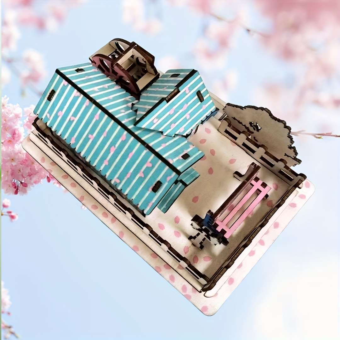 3D Building Model Puzzle Set Style Comfortable Small House