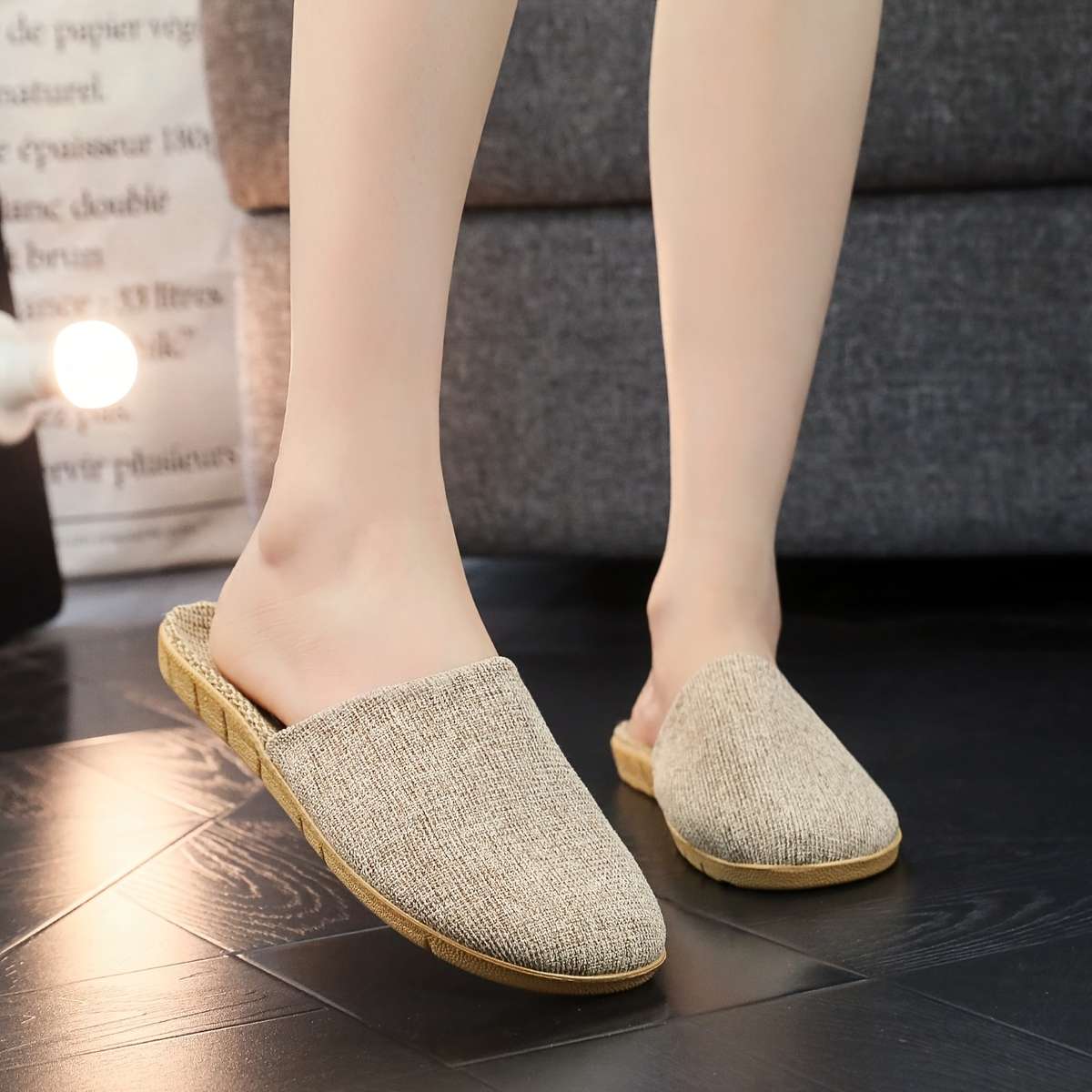 Cotton Slippers Color Red Sizeuk 6.5-7