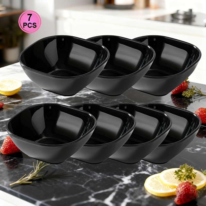 Bowl Model Black Square Style Quantity7Pcs Set