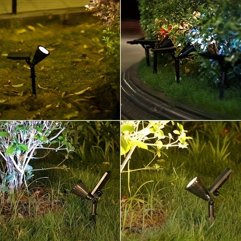Solar Emergency Lights Color 2Pcs White Spotlight