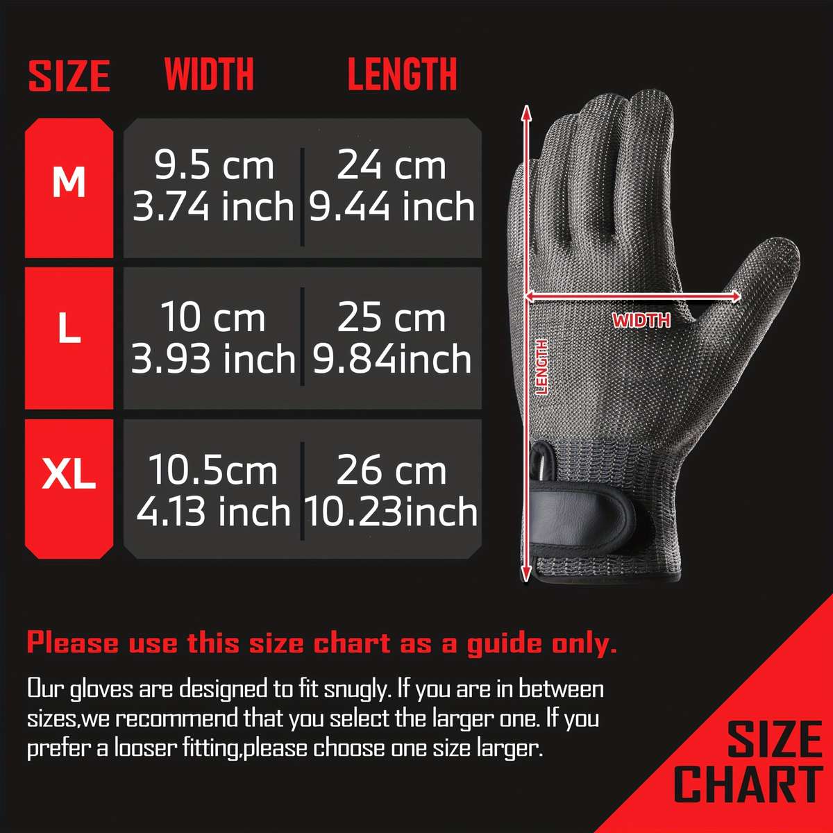 Work Gloves Model Left Hand1 Pack Sizem