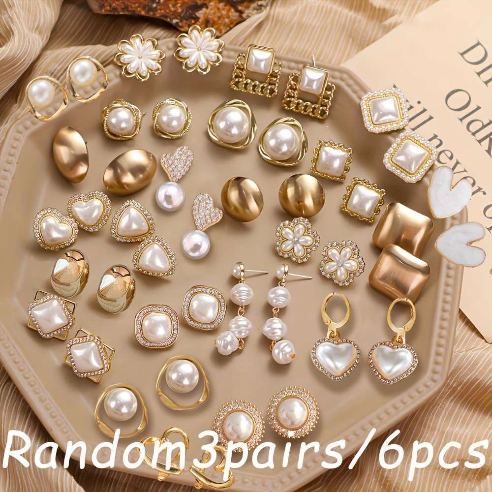Women S Earrings Color Silvery 6Pcs