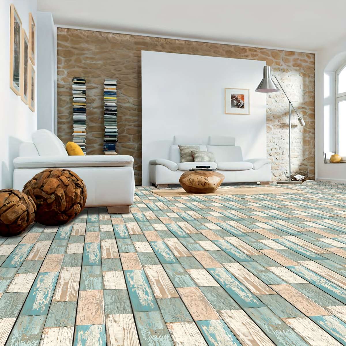 Self Adhesive Floor Stickers 90*15Cm*2Pcs