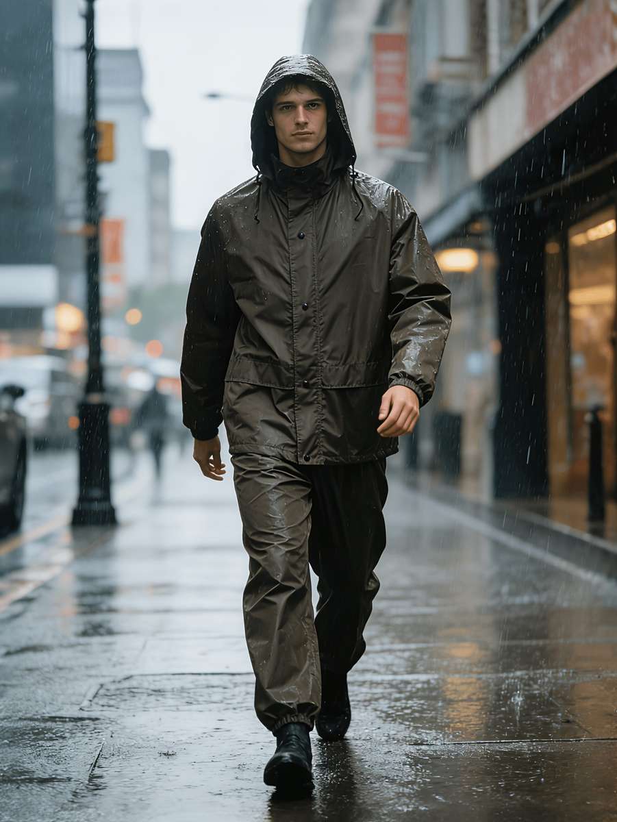 Raincoat Dark Brown Size M