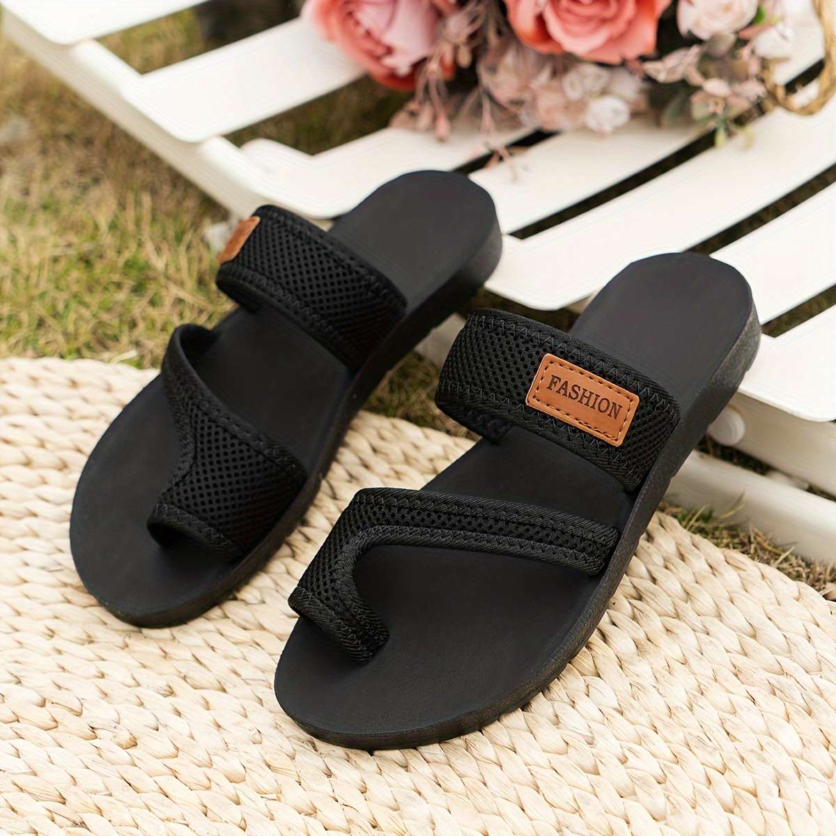 Ladies Summer Flip Flops Black Uk 7
