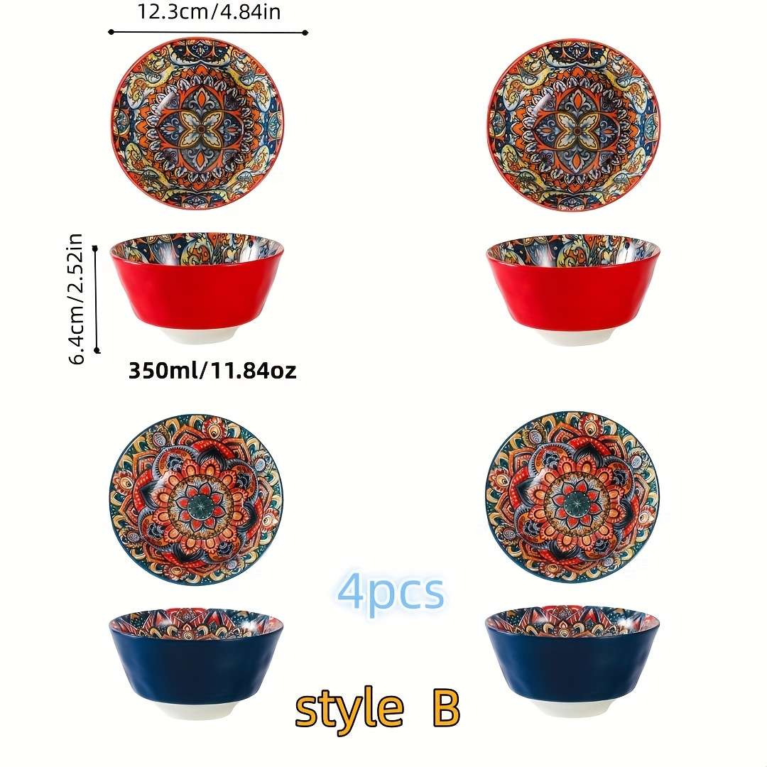 Bowl Color 1 Set Of 4 Pieces Combination A