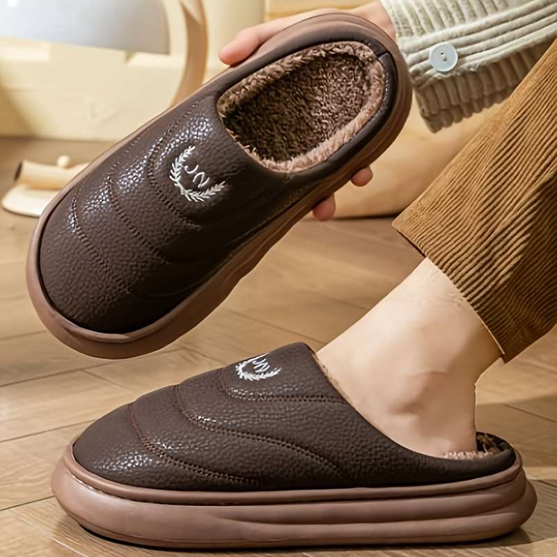 Cotton Slippers Color Coffee Brown Sizeuk 8.5-9