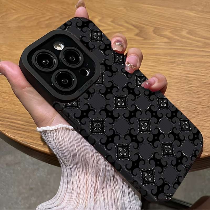 1Pc Mixed Color  For iPhone 11 Pro Retro Texture Pattern Phone Case