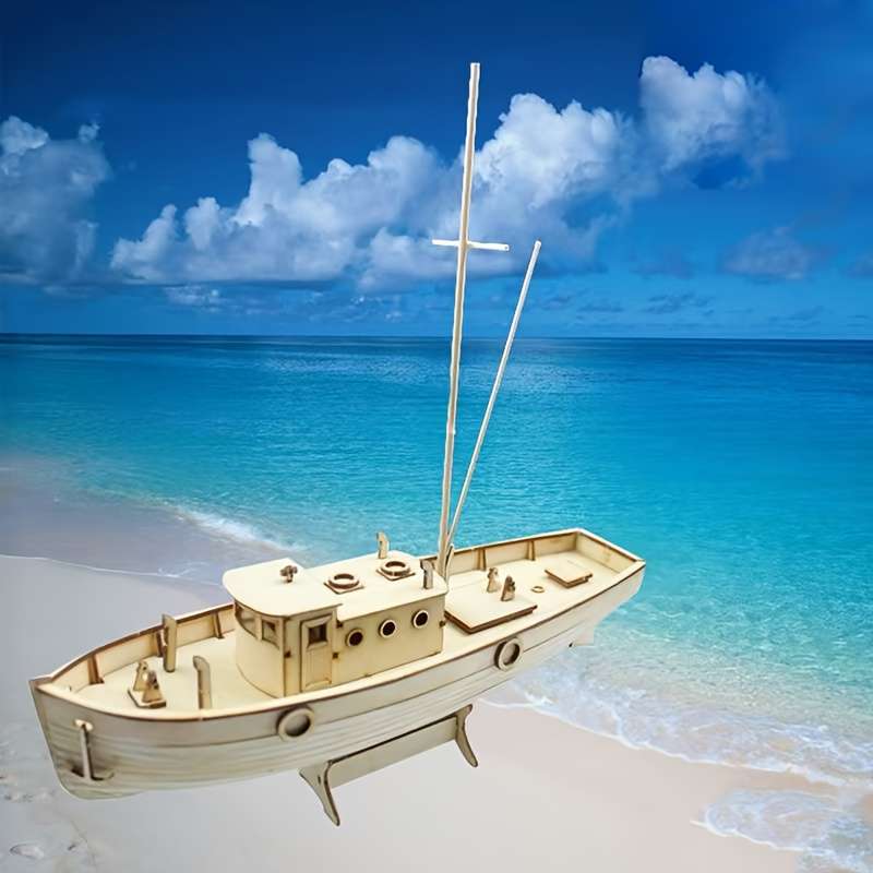 3D Jigsaw Puzzle Model Ship Color Khaki 1