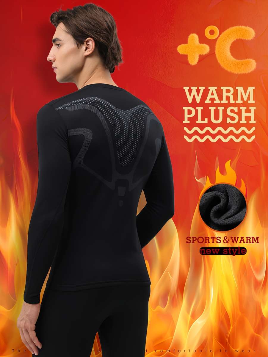 Thermal Underwear Color Black Sizel