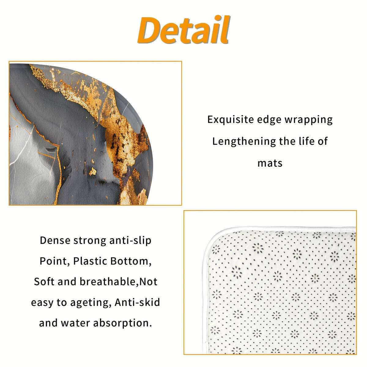 Floor Mats Size 45X75Cm 3Pcs Set
