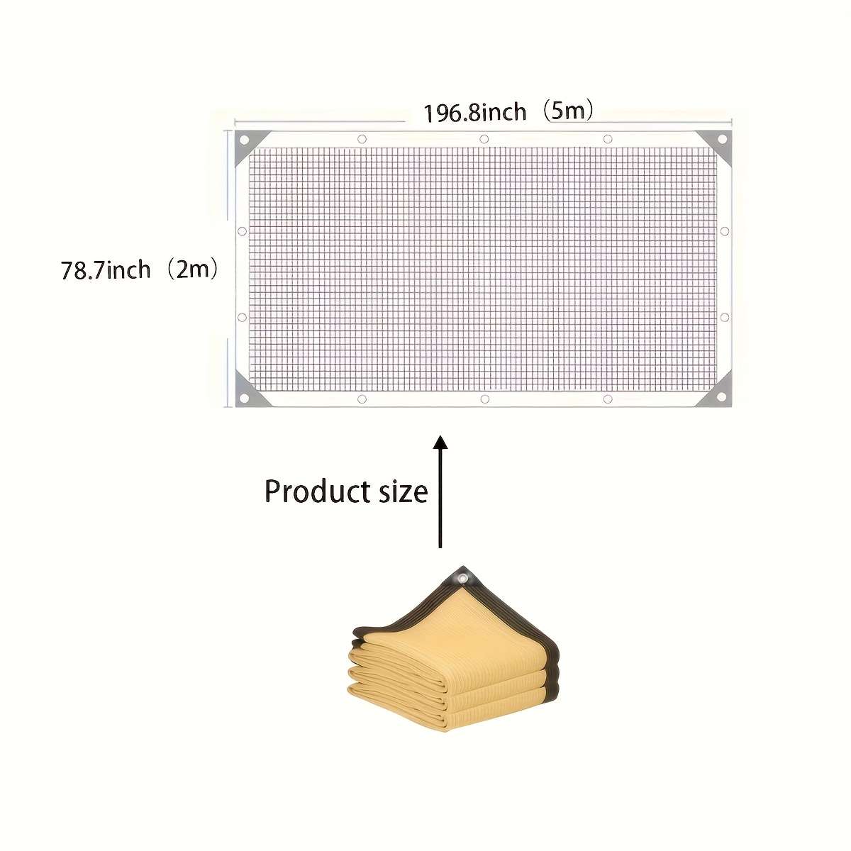 Shade Net Color Yellow Size78.7*196.8Inch2*5M