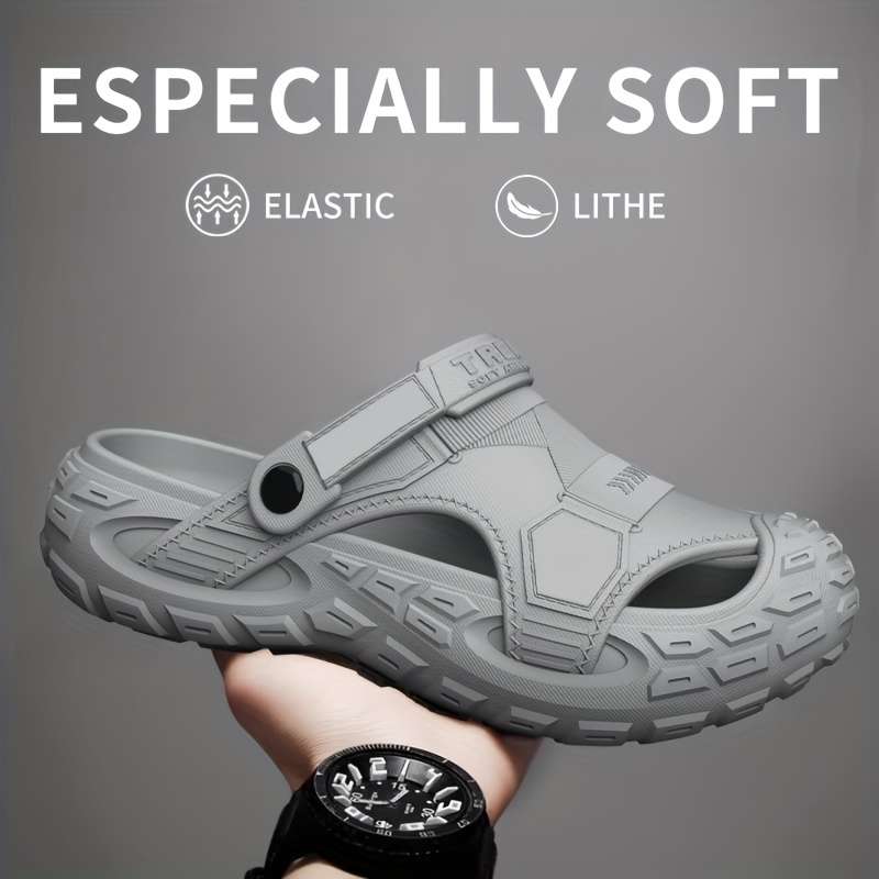 Men Slippers Summer Style Khaki Size Uk 6.5 To 7